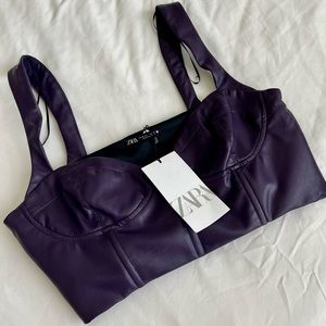 NWT Zara Cropped Corset Top